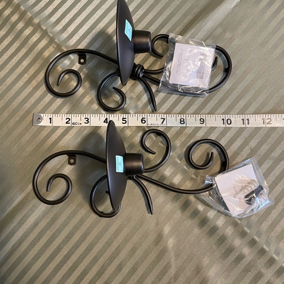 Partylite Elegant Black Wall Sconce Set - Picture 2 of 6